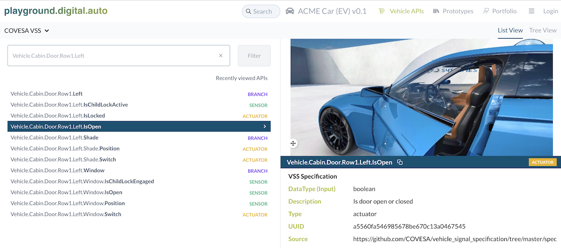 digital.auto Vehicle API